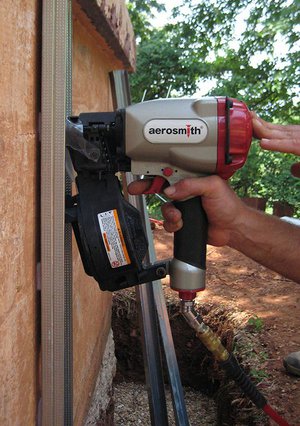 Fasten steel panels to existing structure with aerogel thermal breaks Fasten steel panels to existing structure with aerogel thermal breaks